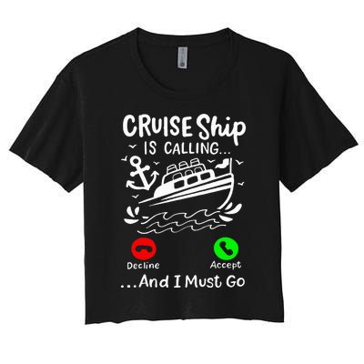 Cruise Ship Is Calling Women's Crop Top Tee