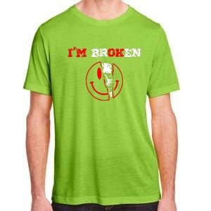 Confused Smile IM Broken Invisible Illness IM Ok Broken Adult ChromaSoft Performance T-Shirt