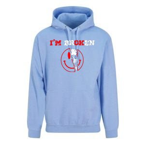 Confused Smile IM Broken Invisible Illness IM Ok Broken Unisex Surf Hoodie