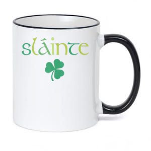 Cute Slainte Irish Trendy St Patricks Day Lucky 11oz Black Color Changing Mug