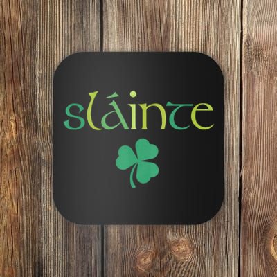 Cute Slainte Irish Trendy St Patricks Day Lucky Coaster