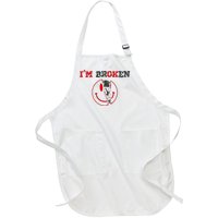 Confused Smile IM Broken Invisible Illness IM Ok Broken Full-Length Apron With Pockets