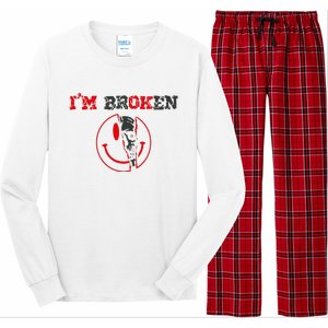 Confused Smile IM Broken Invisible Illness IM Ok Broken Long Sleeve Pajama Set