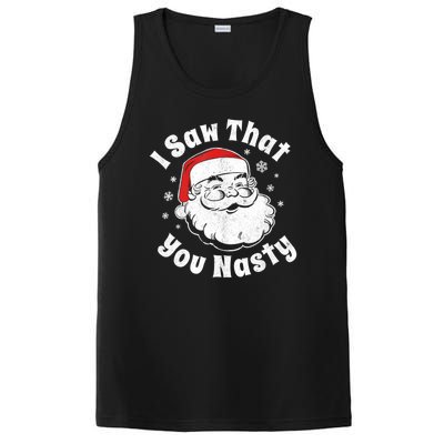 Christmas Santa I Saw That You Nasty Adult Party PosiCharge Competitor Tank