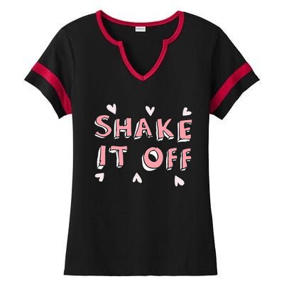 Cute Shake It Off Ladies Halftime Notch Neck Tee