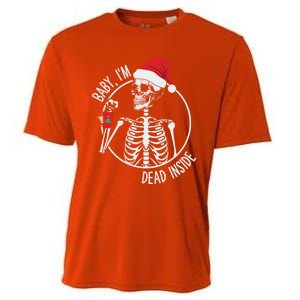 Christmas Skeleton Ing Coffee IM Dead Inside Gift Cooling Performance Crew T-Shirt