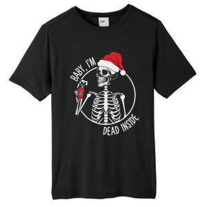 Christmas Skeleton Ing Coffee IM Dead Inside Gift Tall Fusion ChromaSoft Performance T-Shirt