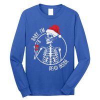 Christmas Skeleton Ing Coffee IM Dead Inside Gift Long Sleeve Shirt