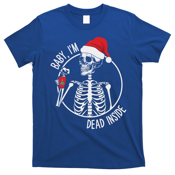 Christmas Skeleton Ing Coffee IM Dead Inside Gift T-Shirt