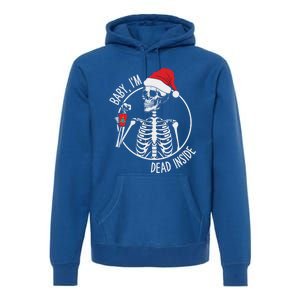 Christmas Skeleton Ing Coffee IM Dead Inside Gift Premium Hoodie