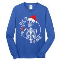 Christmas Skeleton Ing Coffee IM Dead Inside Gift Tall Long Sleeve T-Shirt