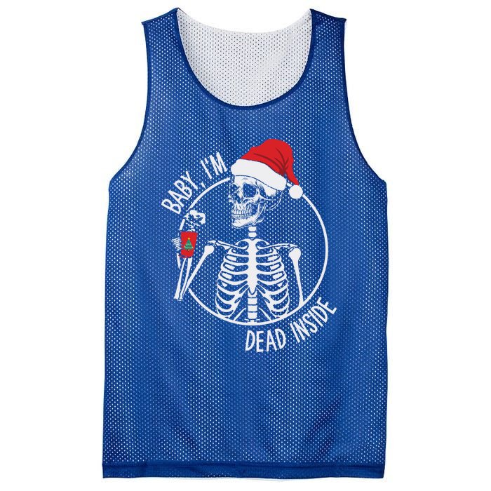 Christmas Skeleton Ing Coffee IM Dead Inside Gift Mesh Reversible Basketball Jersey Tank