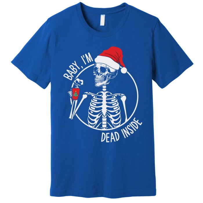 Christmas Skeleton Ing Coffee IM Dead Inside Gift Premium T-Shirt