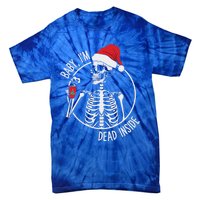 Christmas Skeleton Ing Coffee IM Dead Inside Gift Tie-Dye T-Shirt