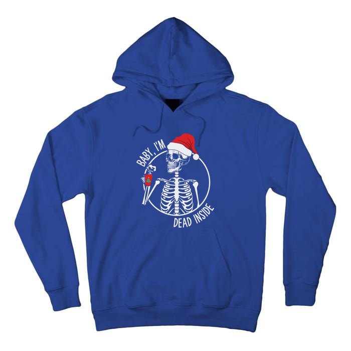 Christmas Skeleton Ing Coffee IM Dead Inside Gift Tall Hoodie