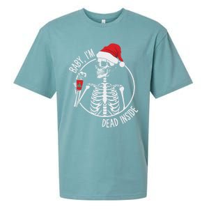 Christmas Skeleton Ing Coffee IM Dead Inside Gift Sueded Cloud Jersey T-Shirt