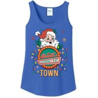 Christmas Santa Is Coming To Town Retro Christmas Pajamas Meaningful Gift Ladies Essential Tank