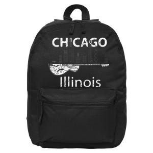 Chicago Souvenir Illinois Music Electric Guitar 16 in Basic Backpack