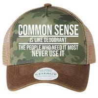 Common Sense Is Like Deodorant Funny Legacy Tie Dye Trucker Hat