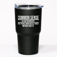 Common Sense Is Like Deodorant Funny Tumbler