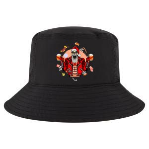 Christmas Skeleton Ing Beer Santa Claus Skeleton Cute Gift Cool Comfort Performance Bucket Hat