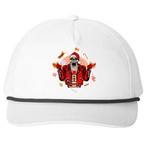 Christmas Skeleton Ing Beer Santa Claus Skeleton Cute Gift Snapback Five-Panel Rope Hat