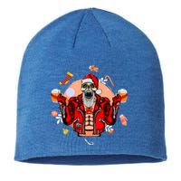 Christmas Skeleton Ing Beer Santa Claus Skeleton Cute Gift Sustainable Beanie