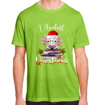 Christmas Santa I Axolotl Questions Cute Kawaii Axolotl Meme Adult ChromaSoft Performance T-Shirt