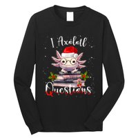 Christmas Santa I Axolotl Questions Cute Kawaii Axolotl Meme Long Sleeve Shirt