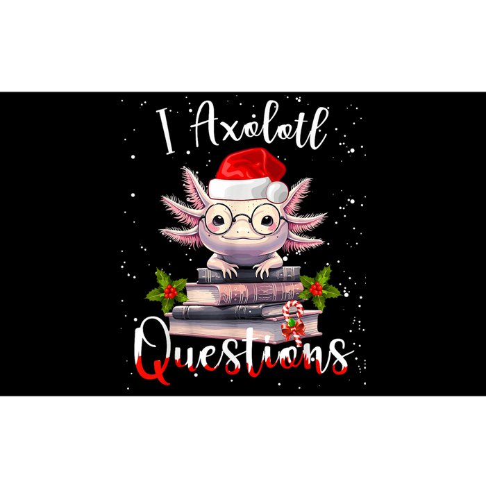 Christmas Santa I Axolotl Questions Cute Kawaii Axolotl Meme Bumper Sticker