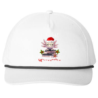 Christmas Santa I Axolotl Questions Cute Kawaii Axolotl Meme Snapback Five-Panel Rope Hat