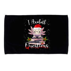 Christmas Santa I Axolotl Questions Cute Kawaii Axolotl Meme Microfiber Hand Towel