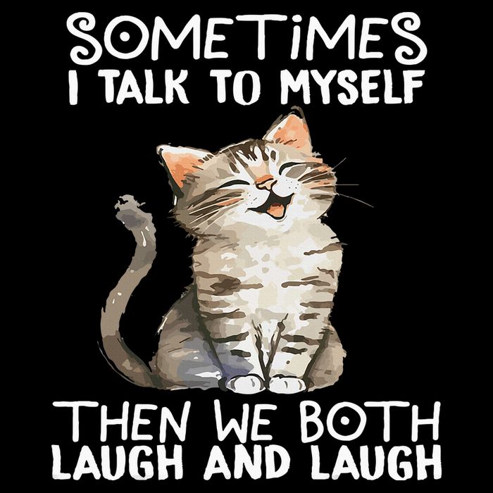 Cat Sometimes I Talk To Myself Then We Both Laugh And Laugh Daily Commute Backpack