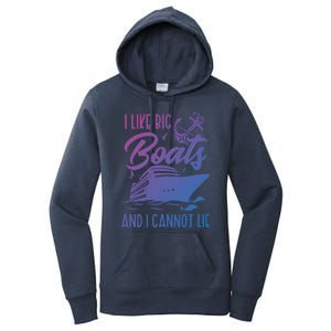 Cruise Ship I Like Bog Boats And I Cannot Lie Funny Great Gift Women's Pullover Hoodie