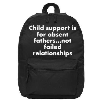 Child Support Is For Absent Fathers Not Failed Relationships 16 in Basic Backpack