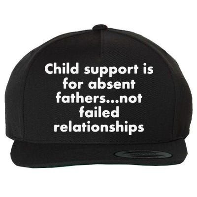 Child Support Is For Absent Fathers Not Failed Relationships Wool Snapback Cap