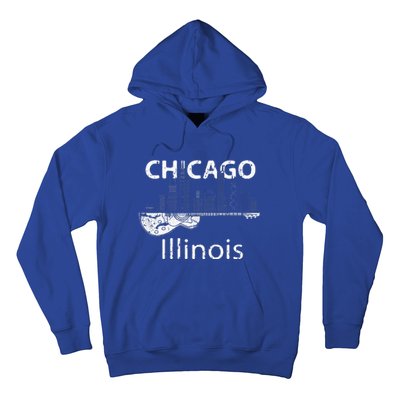 Chicago Souvenir Illinois Music Electric Guitar Hoodie