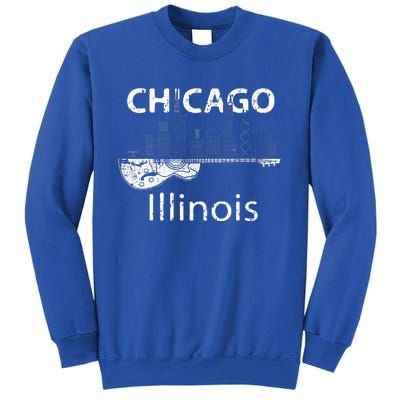 Chicago Souvenir Illinois Music Electric Guitar Sweatshirt