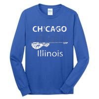 Chicago Souvenir Illinois Music Electric Guitar Tall Long Sleeve T-Shirt