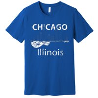 Chicago Souvenir Illinois Music Electric Guitar Premium T-Shirt