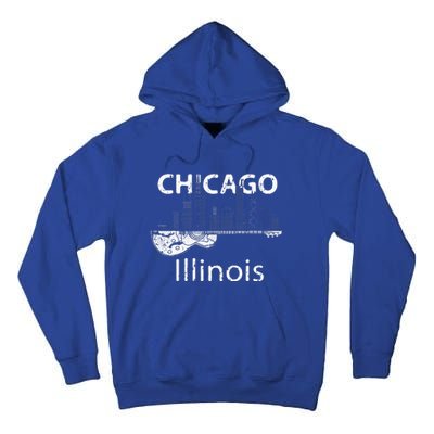 Chicago Souvenir Illinois Music Electric Guitar Tall Hoodie