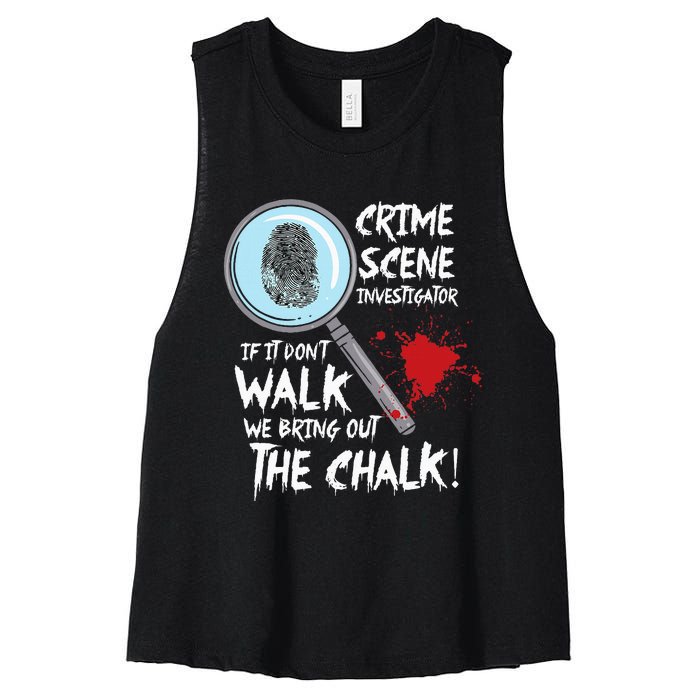 Crime Scene Investigator Detective Women's Racerback Cropped Tank