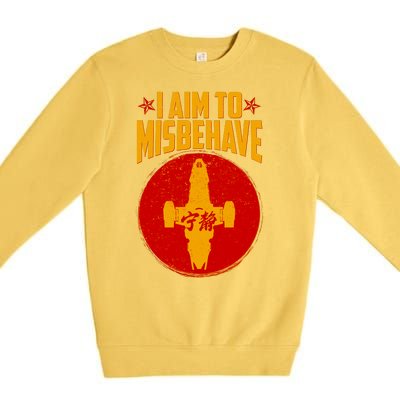 Cool Scifi I Aim To Misbehave Premium Crewneck Sweatshirt