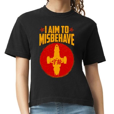 Cool Scifi I Aim To Misbehave Comfort Colors Boxy T-Shirt