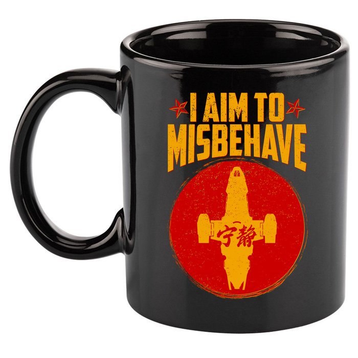 Cool Scifi I Aim To Misbehave 11oz C Handle Ceramic Mug