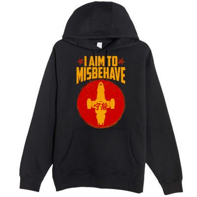 Cool Scifi I Aim To Misbehave Premium Pullover Hoodie