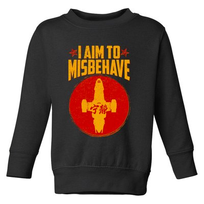 Cool Scifi I Aim To Misbehave Toddler Sweatshirt
