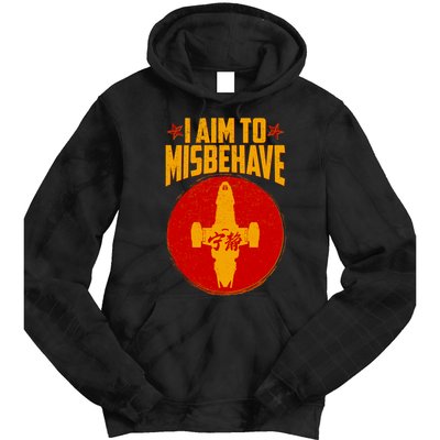 Cool Scifi I Aim To Misbehave Tie Dye Hoodie