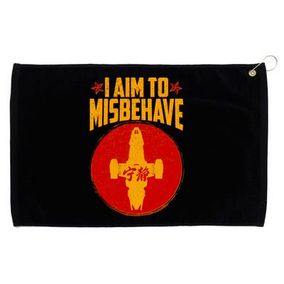 Cool Scifi I Aim To Misbehave Grommeted Golf Towel