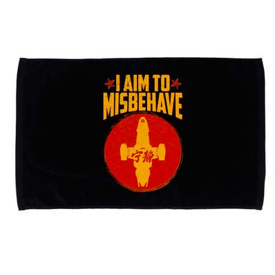 Cool Scifi I Aim To Misbehave Microfiber Hand Towel